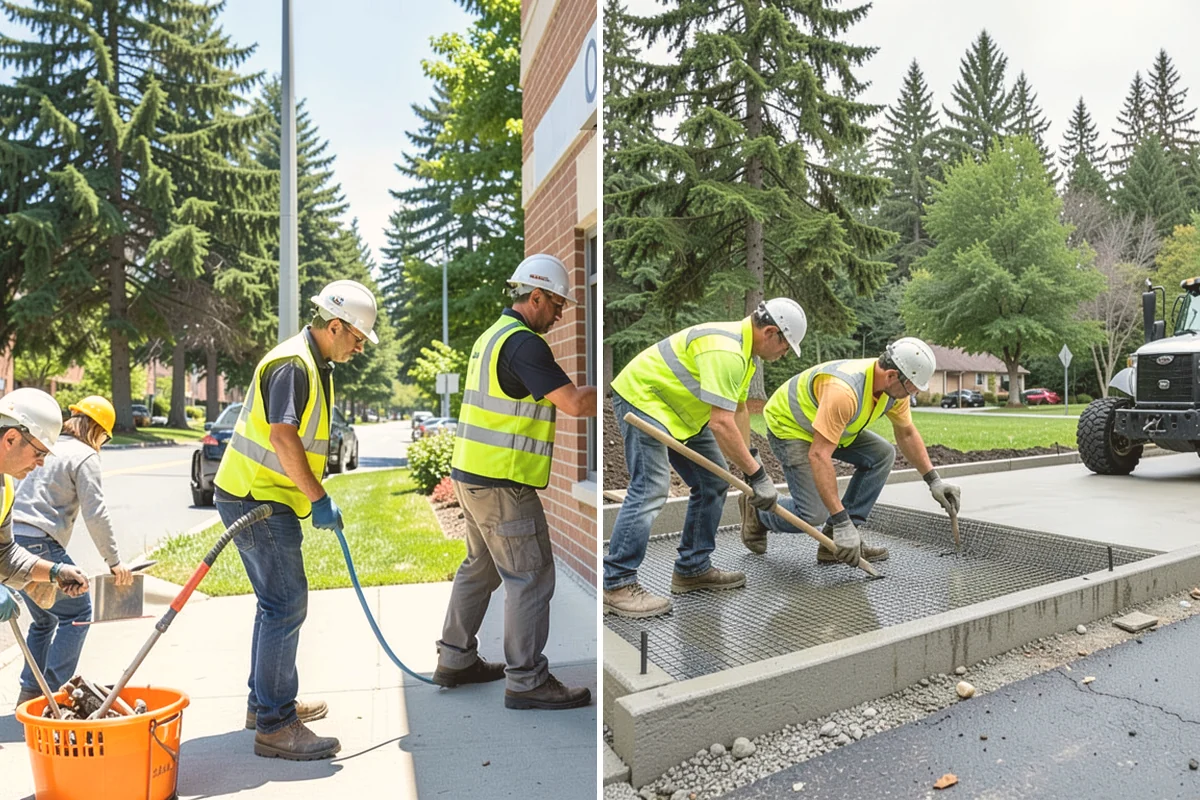 Trip Hazard Removal in Kirkland, King County, WA - Survey walkways and measure vertical displacements against ADA limits