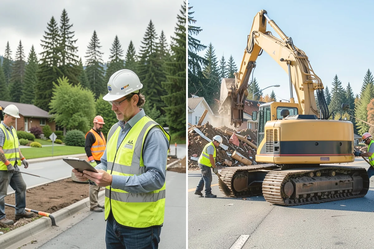 Trip Hazard Removal in Mercer Island, King County, WA - Survey walkways and measure vertical displacements against ADA limits