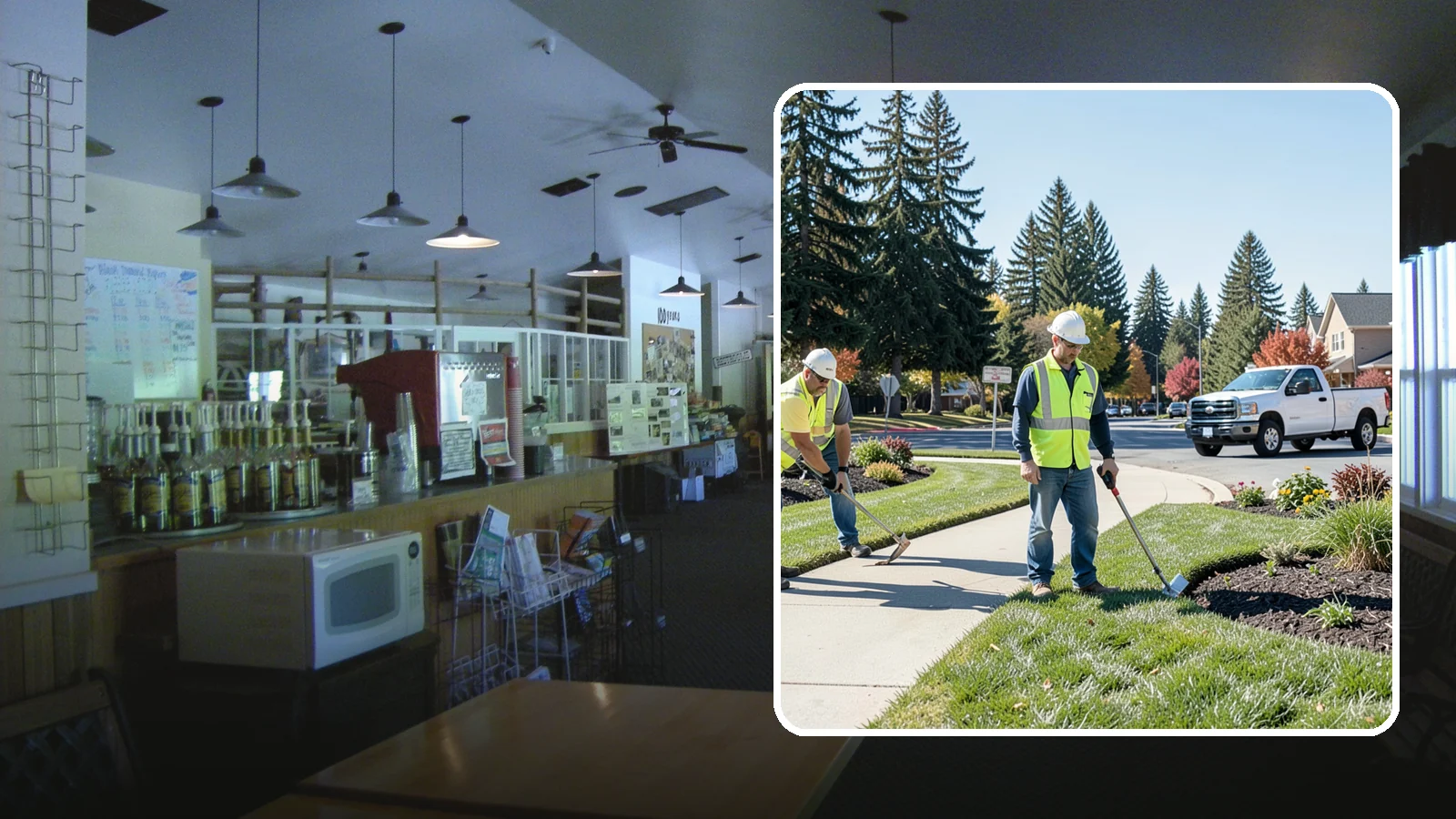 Turf Edging in Black Diamond, King County, WA - Crisp mechanical edging along walks, curbs, and beds that gives public grounds a finished, professional look.