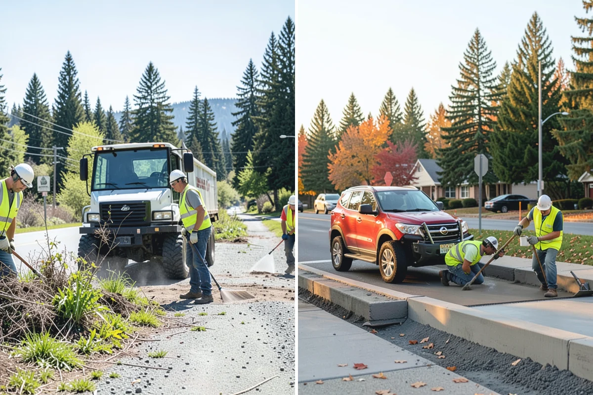 Turf Edging in Buckley, Pierce County, WA - Identify all edges along walks, curbs, drives, and beds