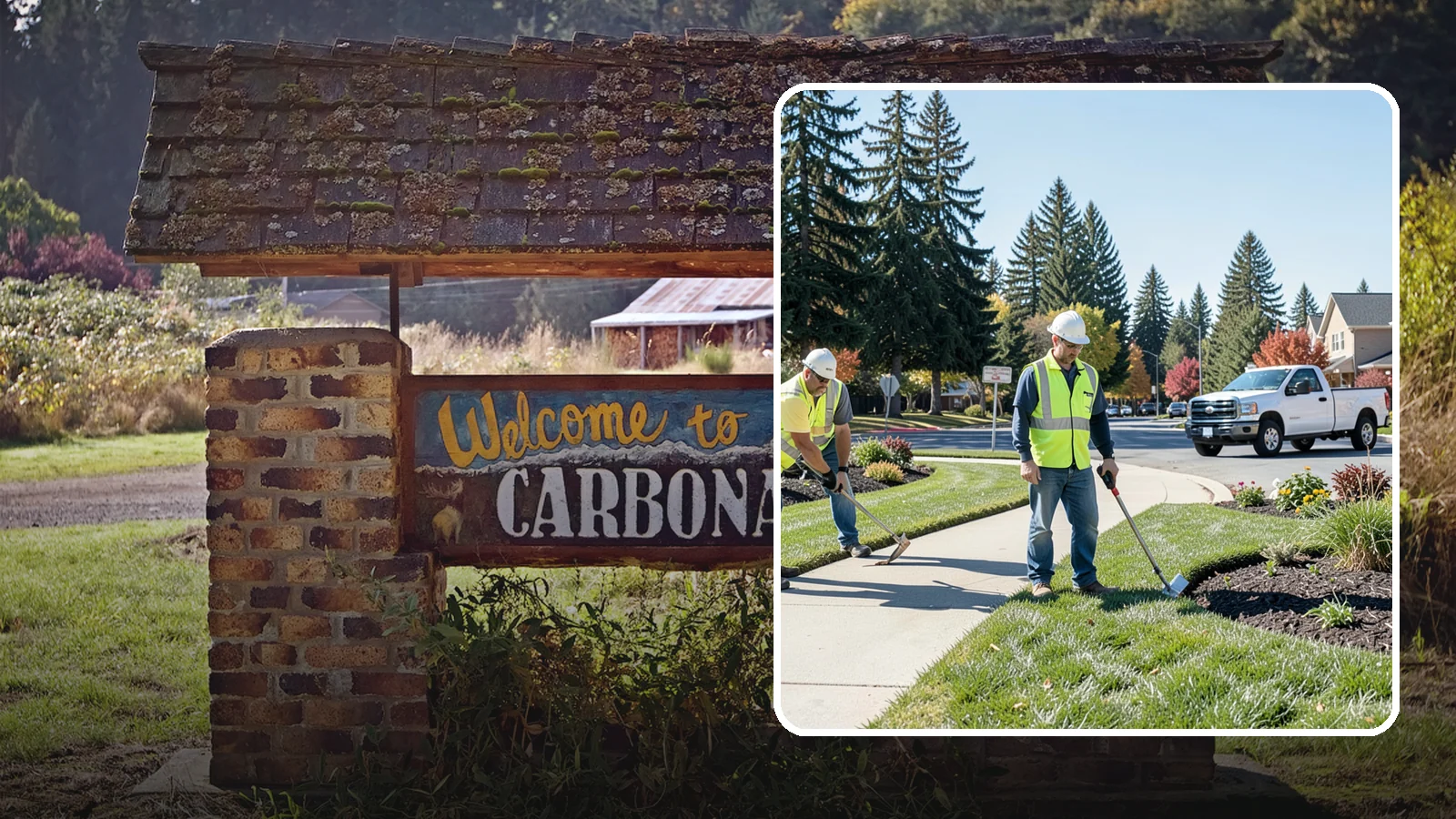 Turf Edging in Carbonado, Pierce County, WA - Crisp mechanical edging along walks, curbs, and beds that gives public grounds a finished, professional look.