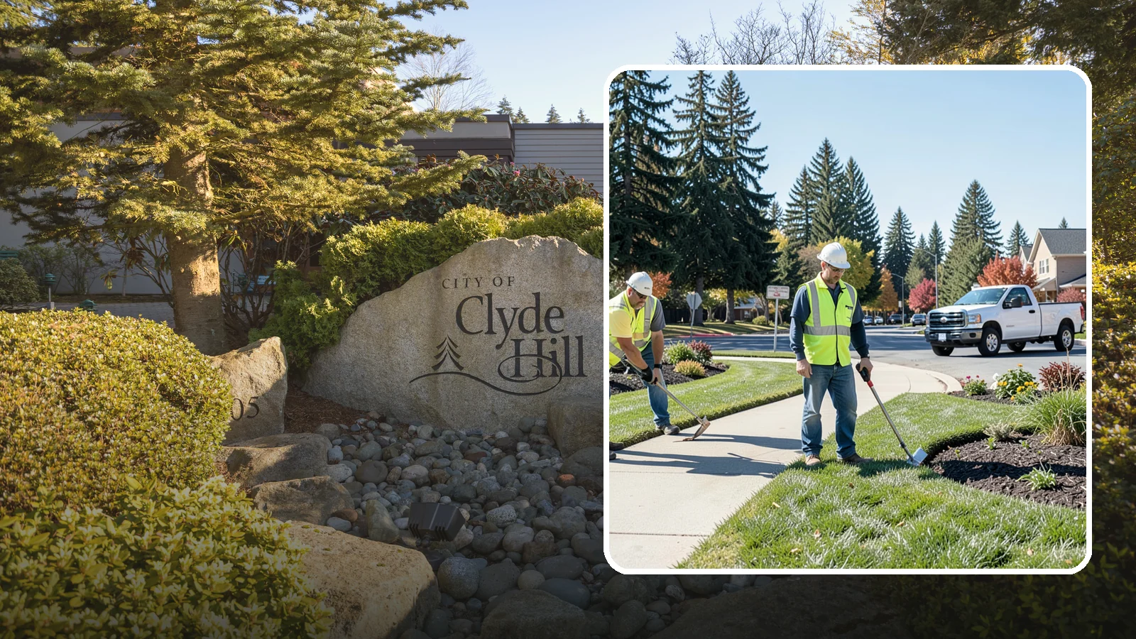 Turf Edging in Clyde Hill, King County, WA - Crisp mechanical edging along walks, curbs, and beds that gives public grounds a finished, professional look.