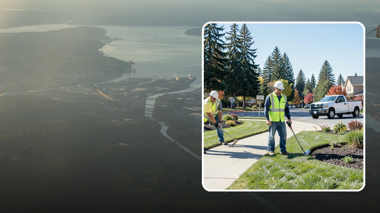 Turf Edging in Fife, Pierce County, WA - Crisp mechanical edging along walks, curbs, and beds that gives public grounds a finished, professional look.