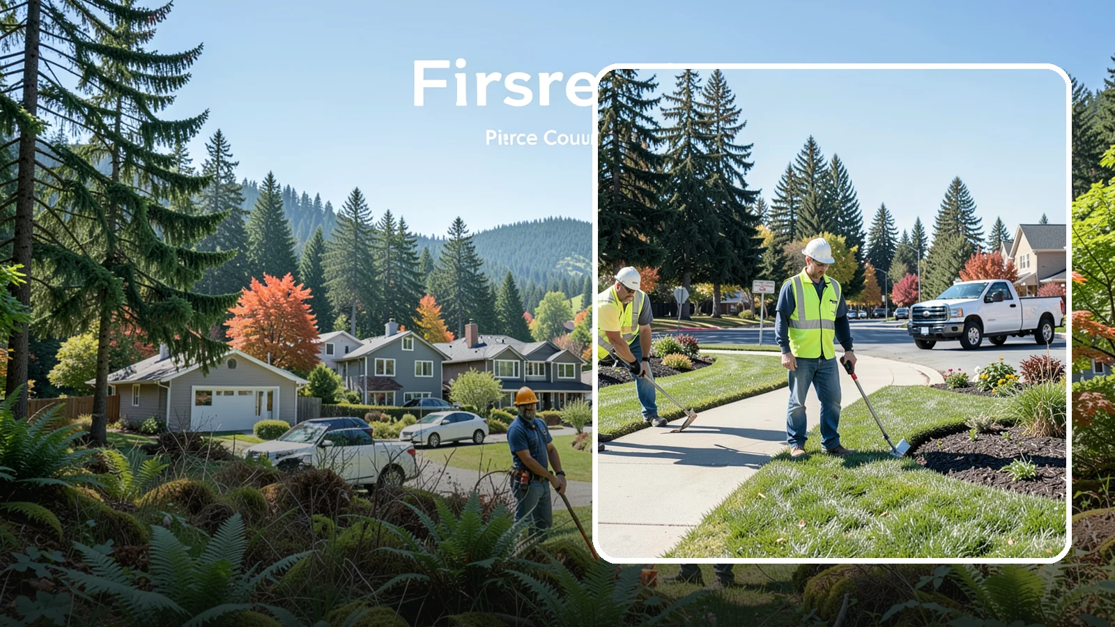 Turf Edging in Fircrest, Pierce County, WA - Crisp mechanical edging along walks, curbs, and beds that gives public grounds a finished, professional look.