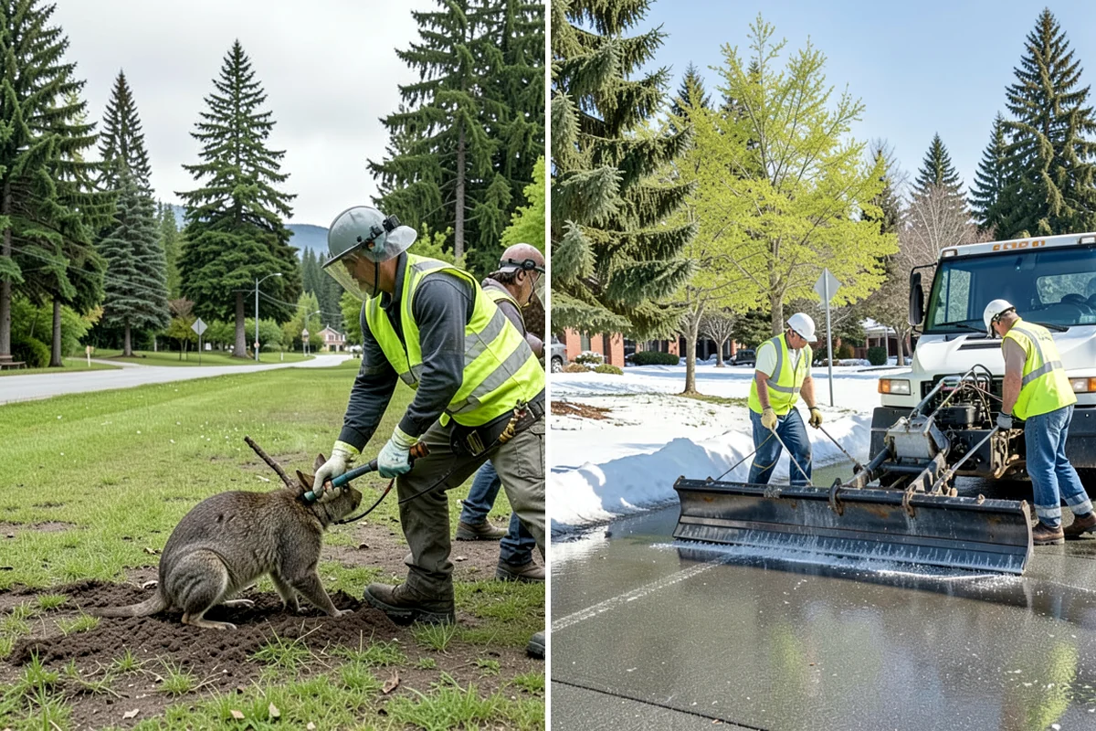 Turf Edging in Hunts Point, King County, WA - Identify all edges along walks, curbs, drives, and beds