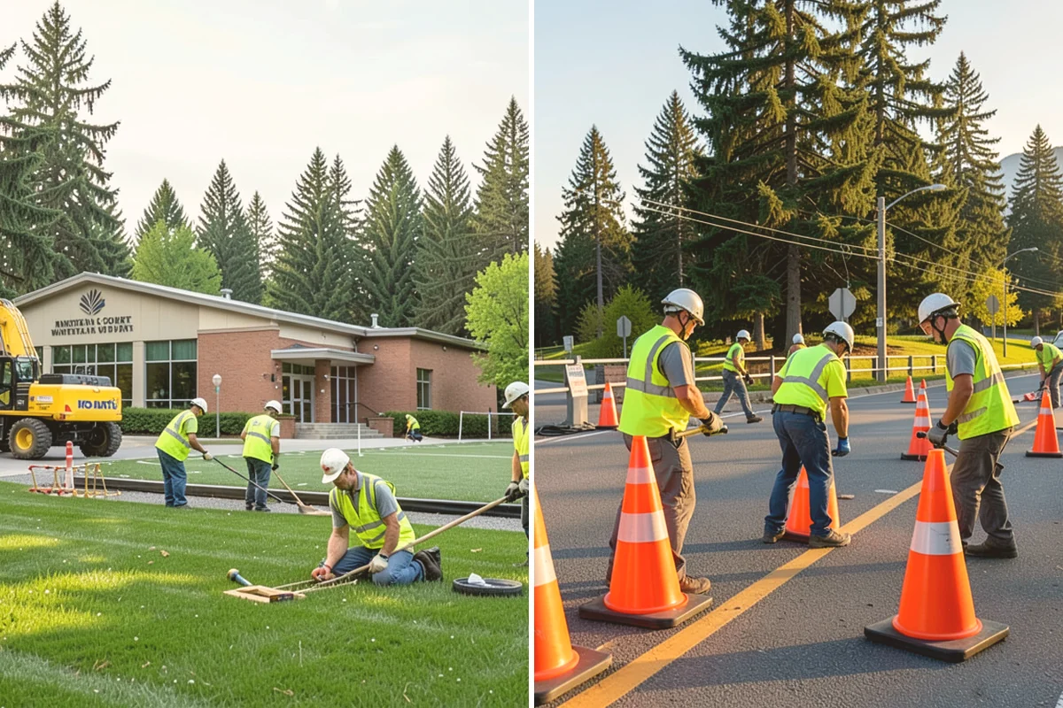Turf Edging in Langley, Island County, WA - Identify all edges along walks, curbs, drives, and beds
