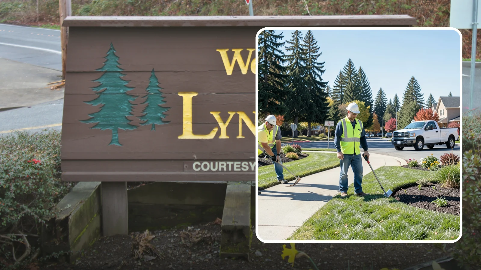 Turf Edging in Lynnwood, Snohomish County, WA - Crisp mechanical edging along walks, curbs, and beds that gives public grounds a finished, professional look.