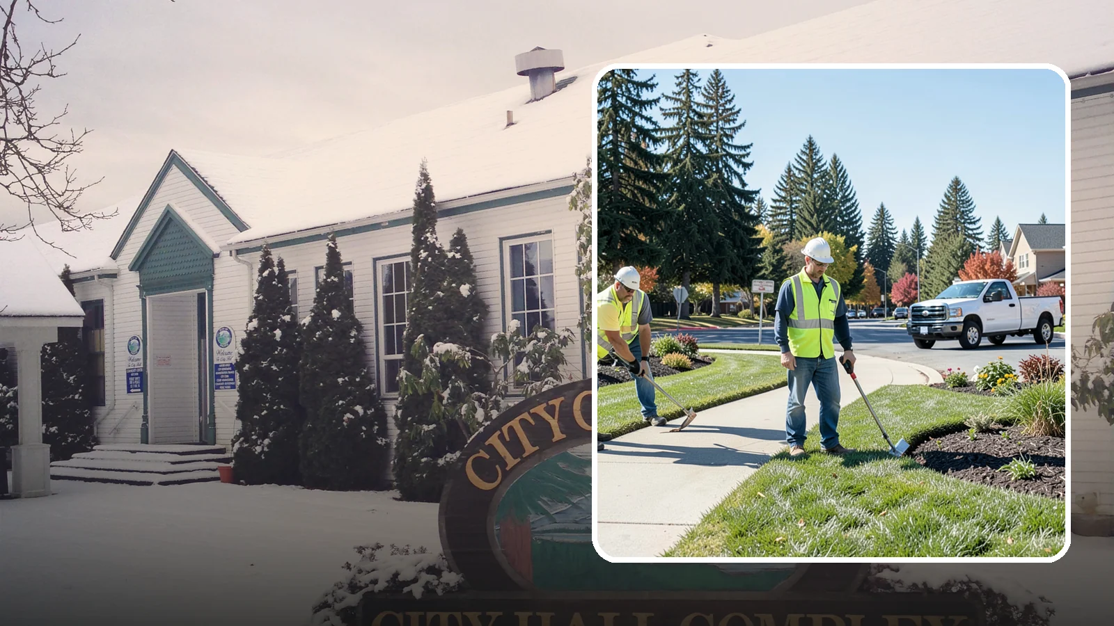 Turf Edging in Pacific, King County, WA - Crisp mechanical edging along walks, curbs, and beds that gives public grounds a finished, professional look.