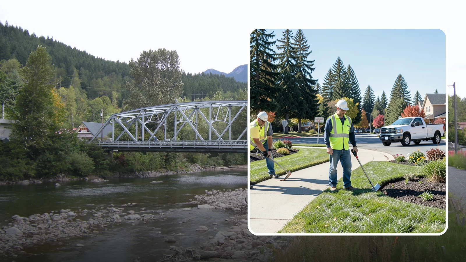 Turf Edging in Skykomish, King County, WA - Crisp mechanical edging along walks, curbs, and beds that gives public grounds a finished, professional look.