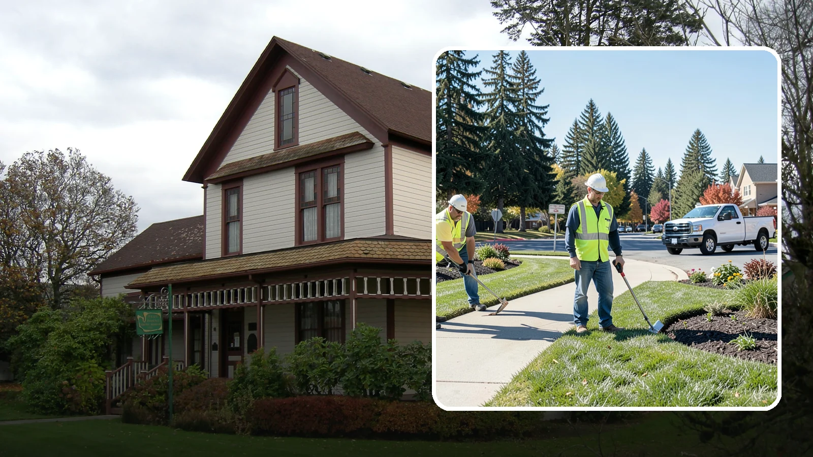 Turf Edging in Sumner, Pierce County, WA - Crisp mechanical edging along walks, curbs, and beds that gives public grounds a finished, professional look.
