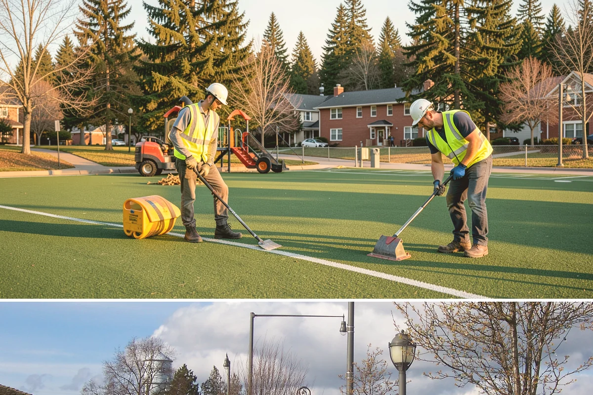 Turf Field Grooming in Marysville, Snohomish County, WA - Grooming is scheduled most frequently during the active playing season and after heavy-use tournament weekends.