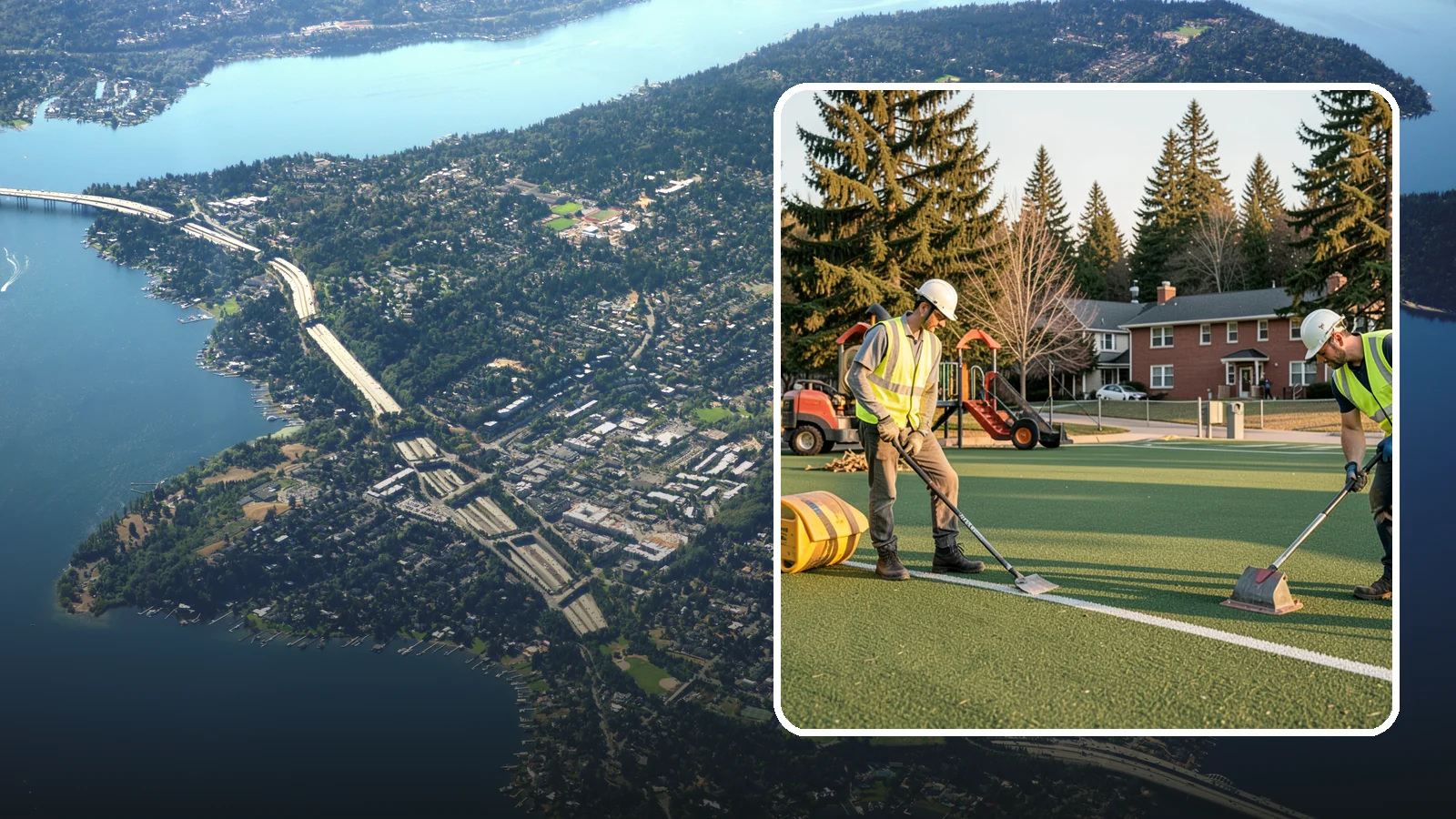 Turf Field Maintenance in Mercer Island, King County, WA - Scheduled maintenance of synthetic turf fields to protect safety performance and manufacturer warranty.