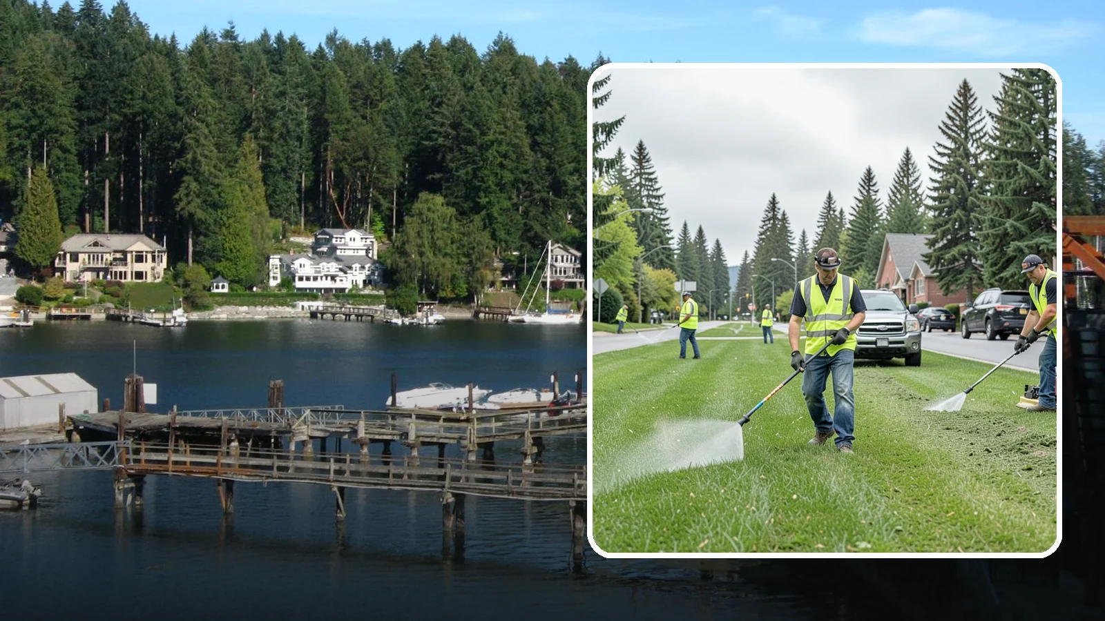 Turf Mowing in Gig Harbor, Pierce County, WA - Reliable scheduled mowing that keeps public lawns clean, even, and healthy throughout the growing season.