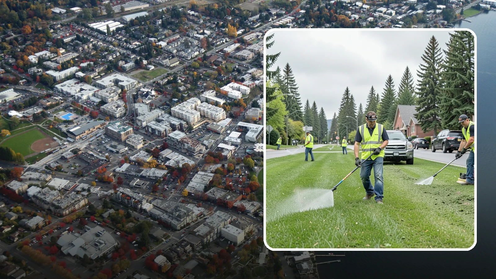 Turf Mowing in Kirkland, King County, WA - Reliable scheduled mowing that keeps public lawns clean, even, and healthy throughout the growing season.