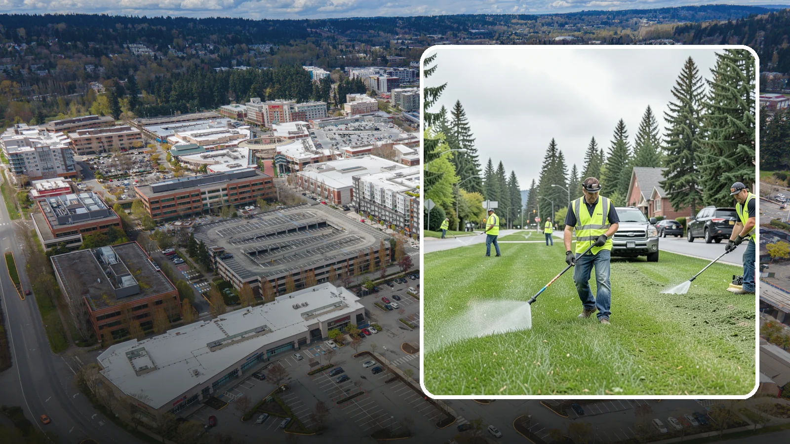 Turf Mowing in Redmond, King County, WA - Reliable scheduled mowing that keeps public lawns clean, even, and healthy throughout the growing season.