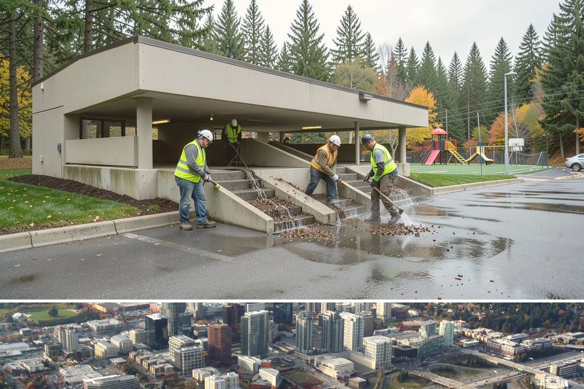 Underpass & Tunnel Cleaning in Bellevue, King County, WA - Cleaning can be scheduled year-round, with nighttime or low-traffic windows preferred to minimize disruption on busy corridors.