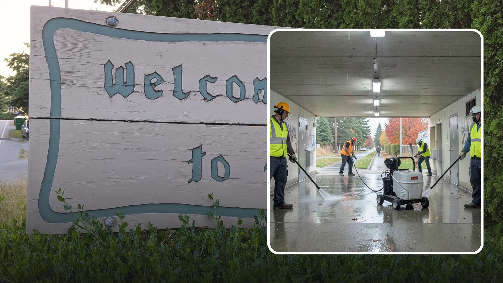 Underpass & Tunnel Cleaning in Brier, Snohomish County, WA - We wash underpasses, tunnels, and pedestrian passages to remove grime, graffiti, and biohazards for Western Washington agencies.