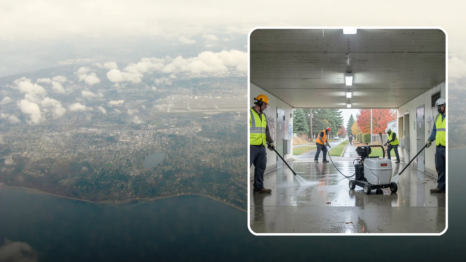 Underpass & Tunnel Cleaning in Burien, King County, WA - We wash underpasses, tunnels, and pedestrian passages to remove grime, graffiti, and biohazards for Western Washington agencies.