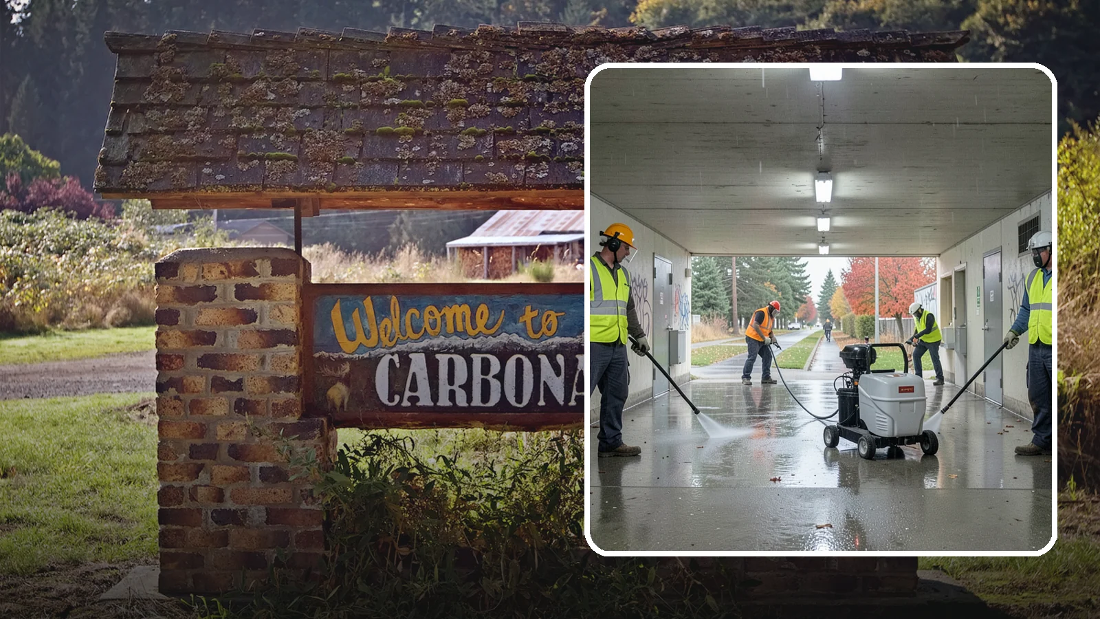Underpass & Tunnel Cleaning in Carbonado, Pierce County, WA - We wash underpasses, tunnels, and pedestrian passages to remove grime, graffiti, and biohazards for Western Washington agencies.