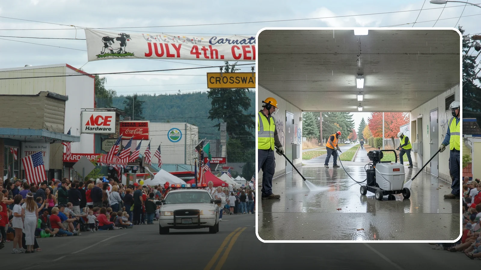 Underpass & Tunnel Cleaning in Carnation, King County, WA - We wash underpasses, tunnels, and pedestrian passages to remove grime, graffiti, and biohazards for Western Washington agencies.