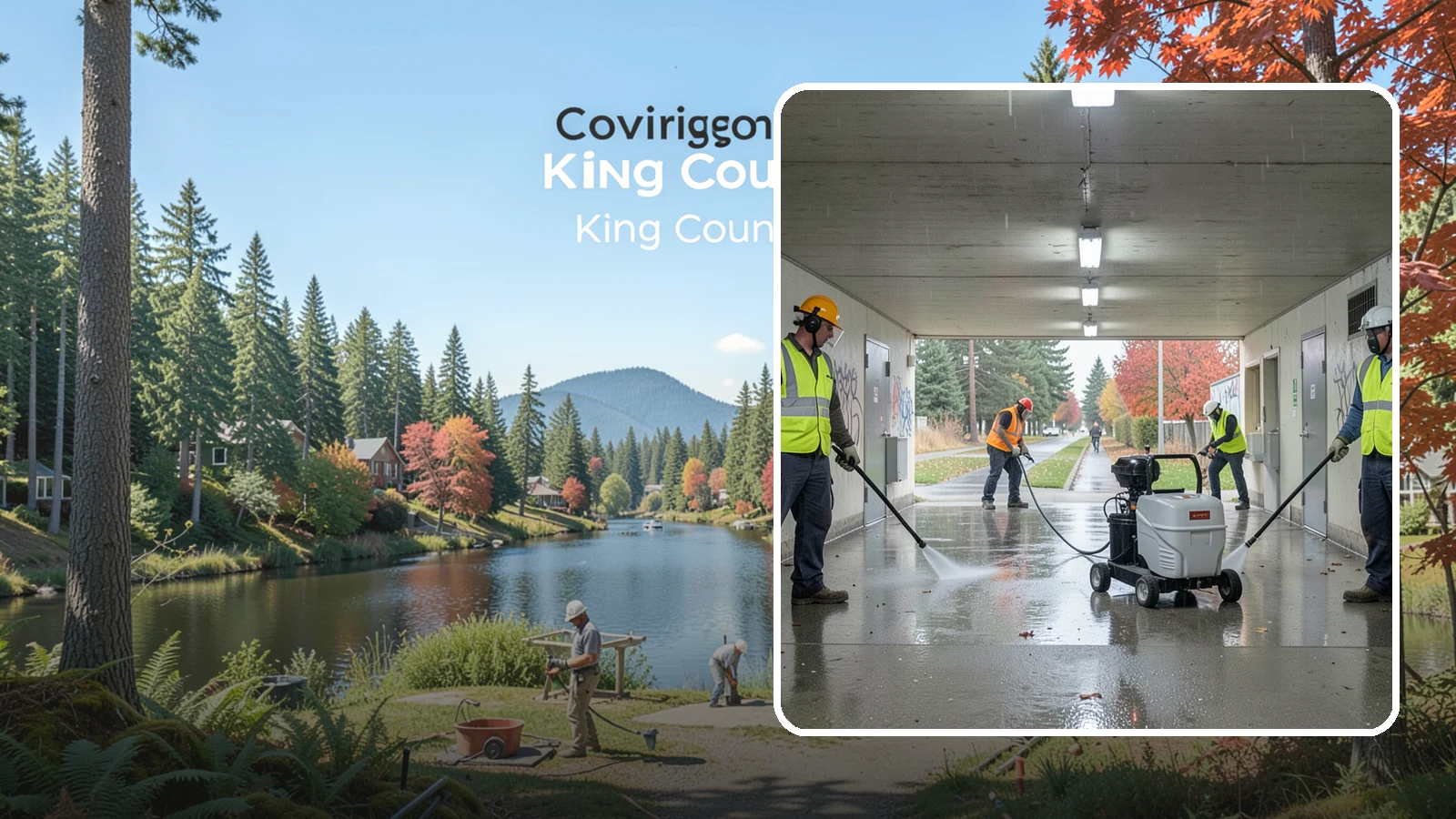 Underpass & Tunnel Cleaning in Covington, King County, WA - We wash underpasses, tunnels, and pedestrian passages to remove grime, graffiti, and biohazards for Western Washington agencies.