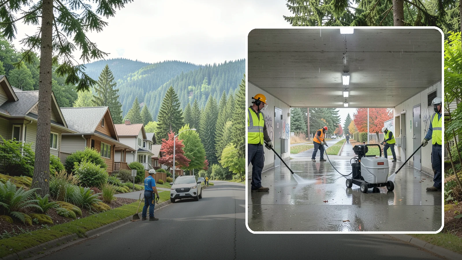 Underpass & Tunnel Cleaning in Darrington, Snohomish County, WA - We wash underpasses, tunnels, and pedestrian passages to remove grime, graffiti, and biohazards for Western Washington agencies.