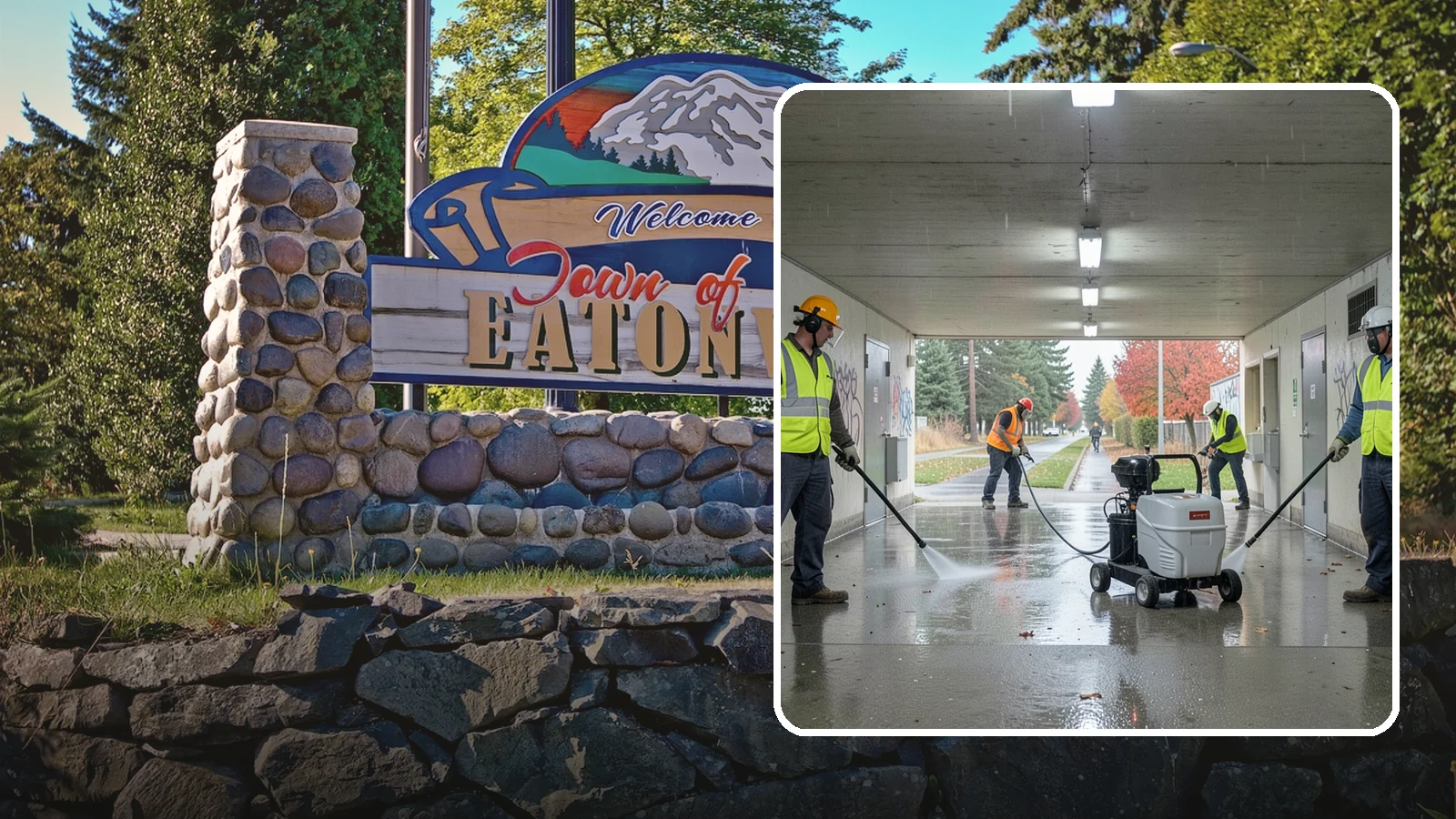Underpass & Tunnel Cleaning in Eatonville, Pierce County, WA - We wash underpasses, tunnels, and pedestrian passages to remove grime, graffiti, and biohazards for Western Washington agencies.
