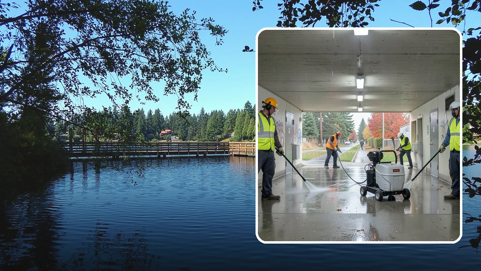Underpass & Tunnel Cleaning in Federal Way, King County, WA - We wash underpasses, tunnels, and pedestrian passages to remove grime, graffiti, and biohazards for Western Washington agencies.