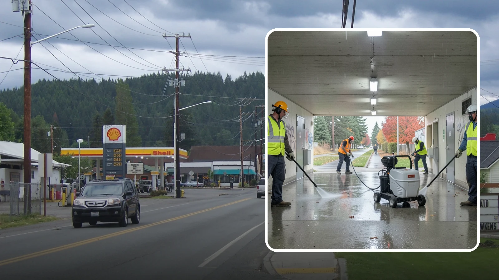 Underpass & Tunnel Cleaning in Granite Falls, Snohomish County, WA - We wash underpasses, tunnels, and pedestrian passages to remove grime, graffiti, and biohazards for Western Washington agencies.