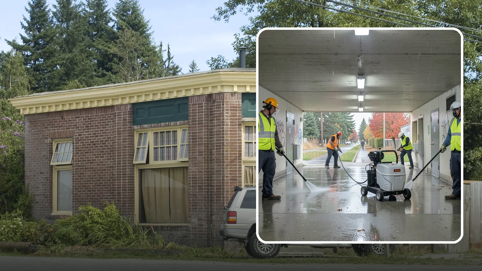 Underpass & Tunnel Cleaning in Hamilton, Skagit County, WA - We wash underpasses, tunnels, and pedestrian passages to remove grime, graffiti, and biohazards for Western Washington agencies.