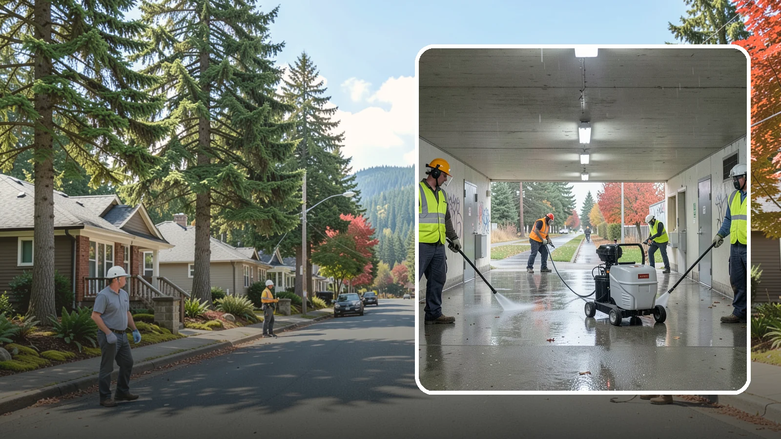 Underpass & Tunnel Cleaning in Hunts Point, King County, WA - We wash underpasses, tunnels, and pedestrian passages to remove grime, graffiti, and biohazards for Western Washington agencies.