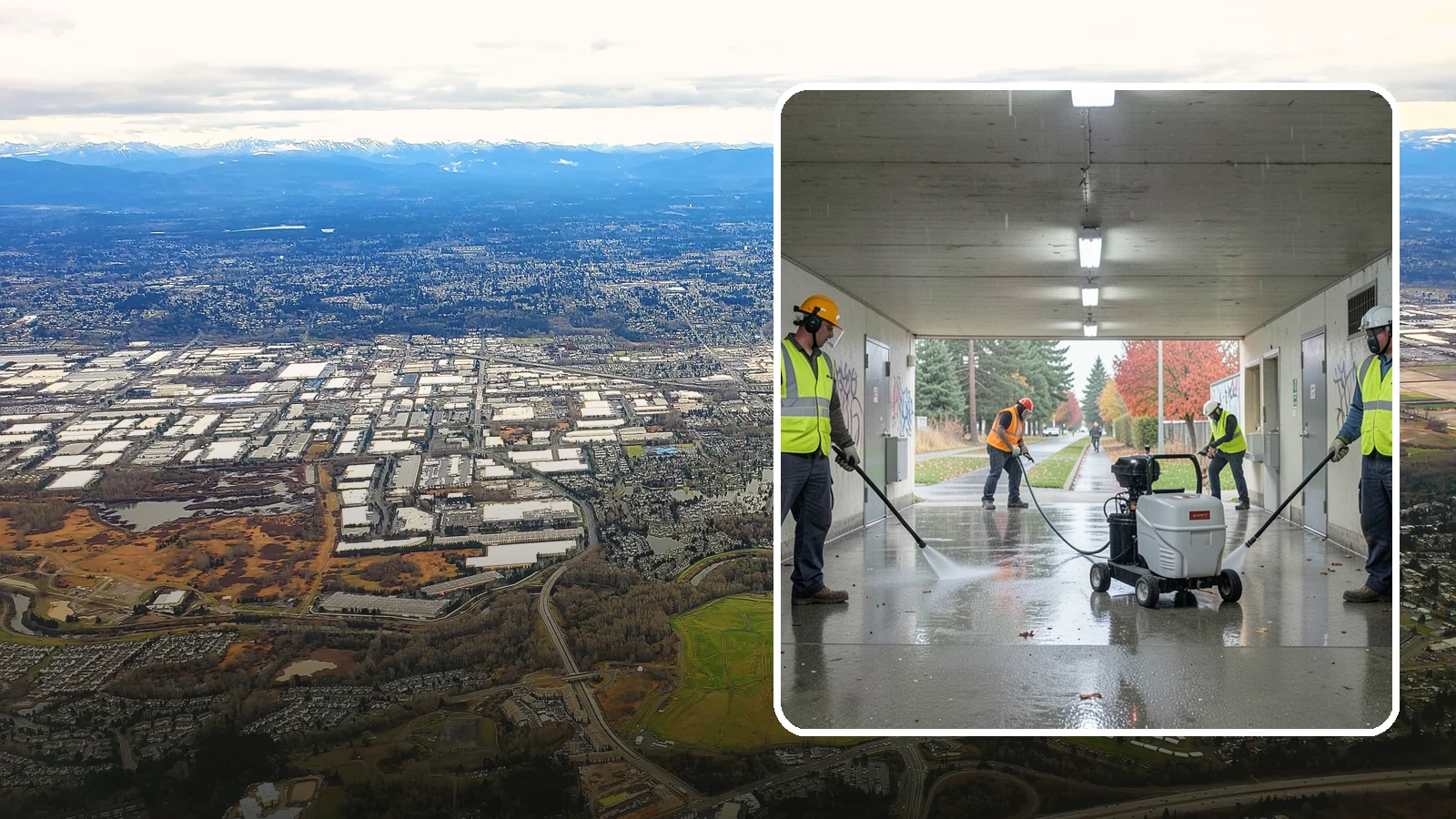 Underpass & Tunnel Cleaning in Kent, King County, WA - We wash underpasses, tunnels, and pedestrian passages to remove grime, graffiti, and biohazards for Western Washington agencies.