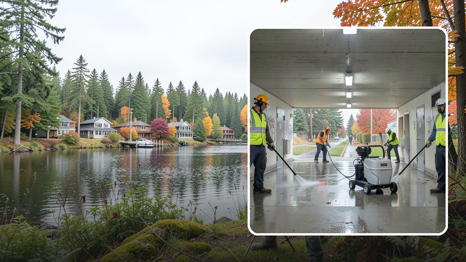 Underpass & Tunnel Cleaning in La Conner, Skagit County, WA - We wash underpasses, tunnels, and pedestrian passages to remove grime, graffiti, and biohazards for Western Washington agencies.