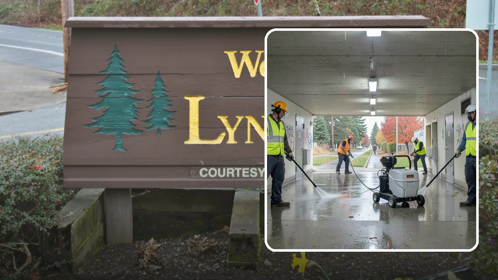 Underpass & Tunnel Cleaning in Lynnwood, Snohomish County, WA - We wash underpasses, tunnels, and pedestrian passages to remove grime, graffiti, and biohazards for Western Washington agencies.