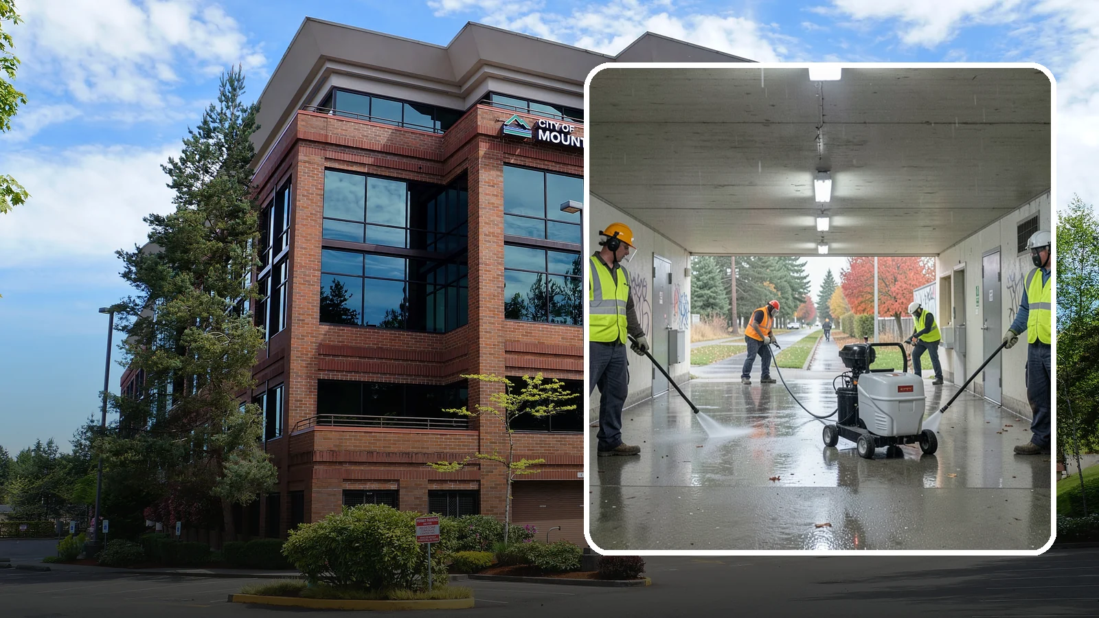 Underpass & Tunnel Cleaning in Mountlake Terrace, Snohomish County, WA - We wash underpasses, tunnels, and pedestrian passages to remove grime, graffiti, and biohazards for Western Washington agencies.