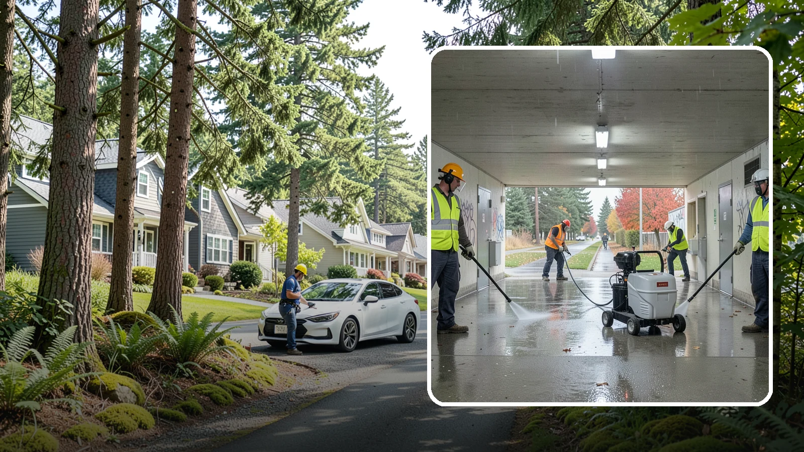 Underpass & Tunnel Cleaning in Normandy Park, King County, WA - We wash underpasses, tunnels, and pedestrian passages to remove grime, graffiti, and biohazards for Western Washington agencies.