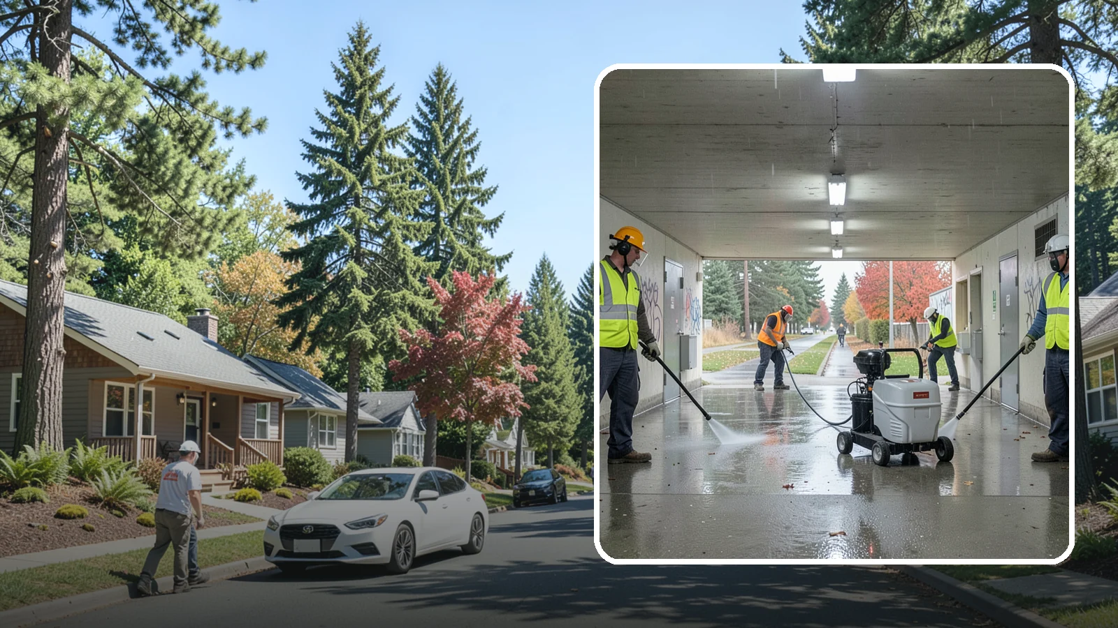 Underpass & Tunnel Cleaning in Orting, Pierce County, WA - We wash underpasses, tunnels, and pedestrian passages to remove grime, graffiti, and biohazards for Western Washington agencies.