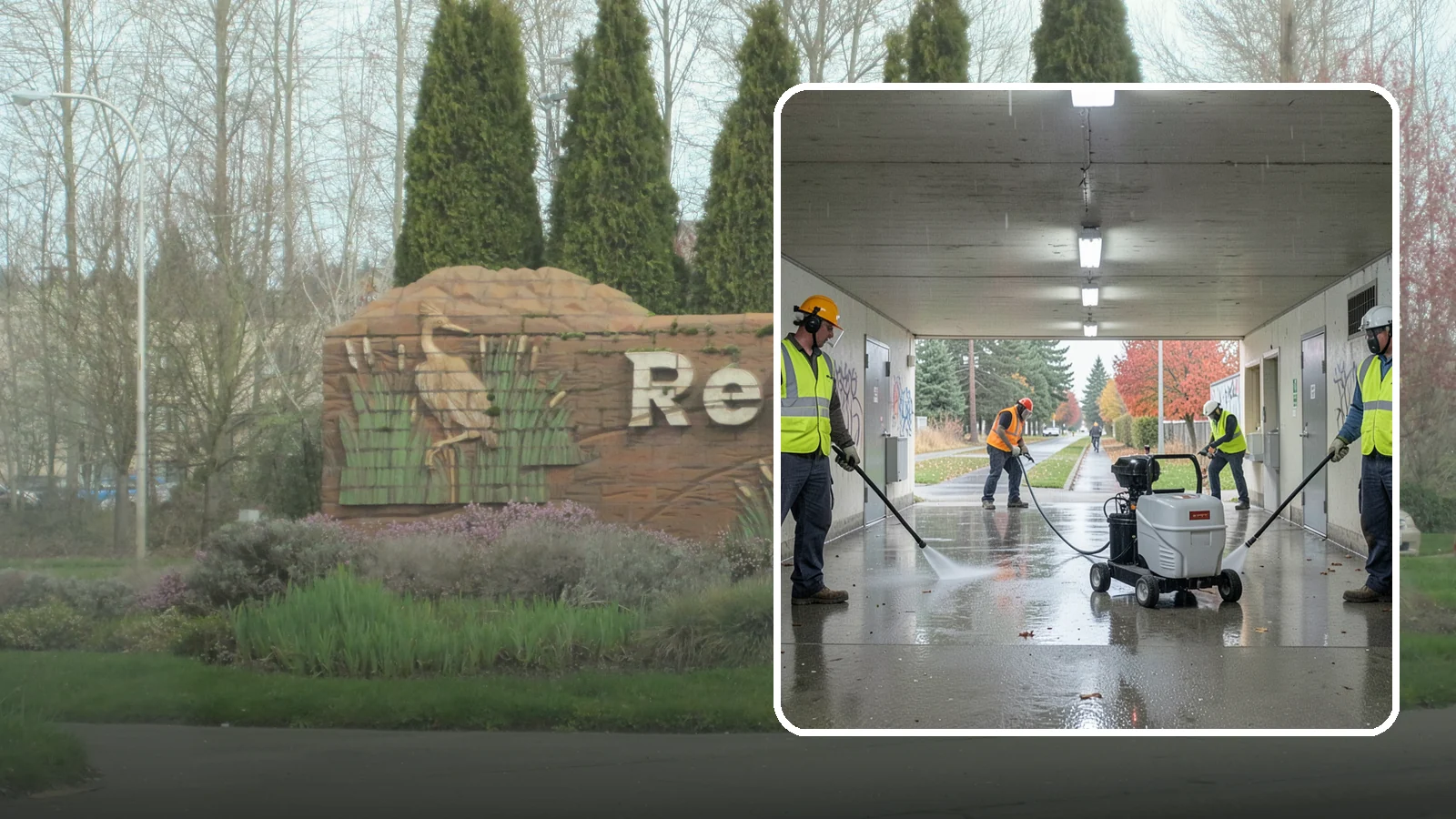 Underpass & Tunnel Cleaning in Renton, King County, WA - We wash underpasses, tunnels, and pedestrian passages to remove grime, graffiti, and biohazards for Western Washington agencies.