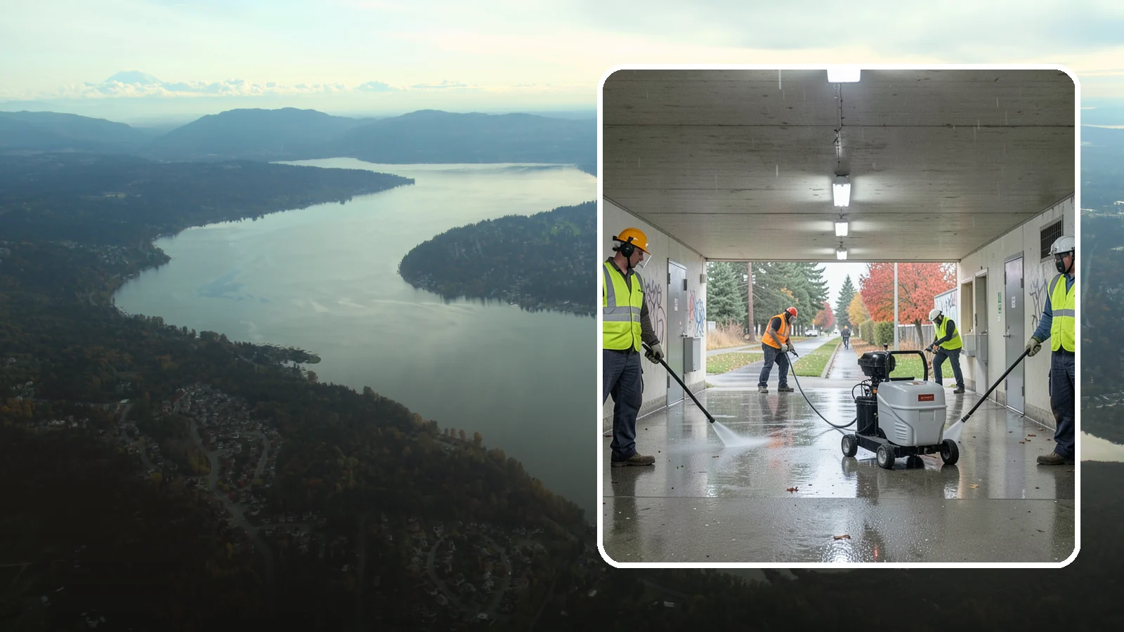 Underpass & Tunnel Cleaning in Sammamish, King County, WA - We wash underpasses, tunnels, and pedestrian passages to remove grime, graffiti, and biohazards for Western Washington agencies.