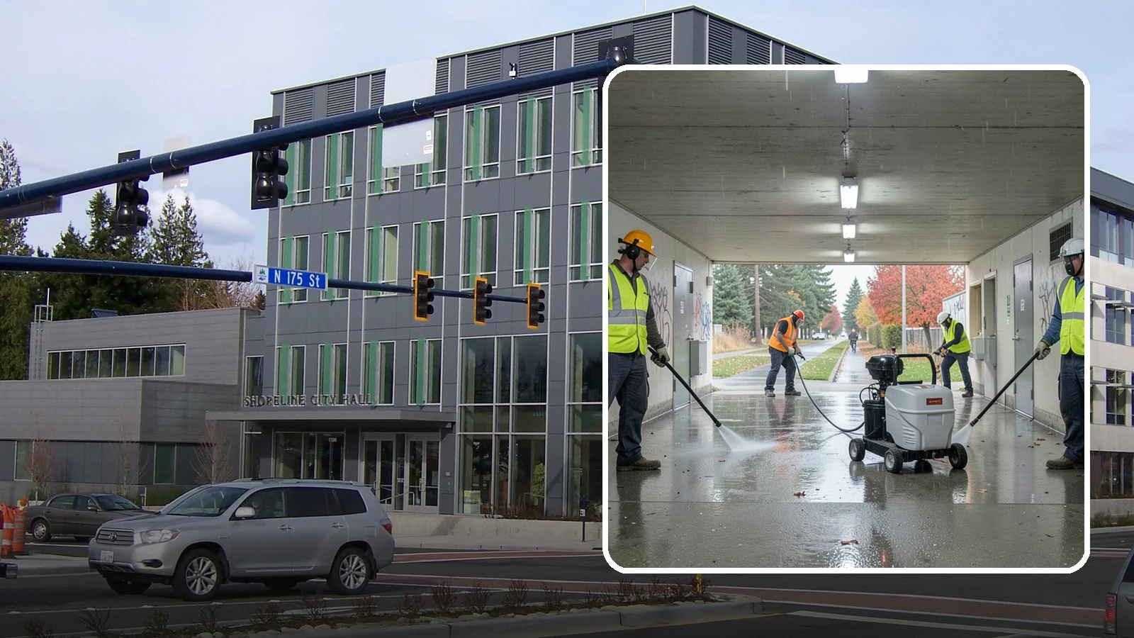 Underpass & Tunnel Cleaning in Shoreline, King County, WA - We wash underpasses, tunnels, and pedestrian passages to remove grime, graffiti, and biohazards for Western Washington agencies.