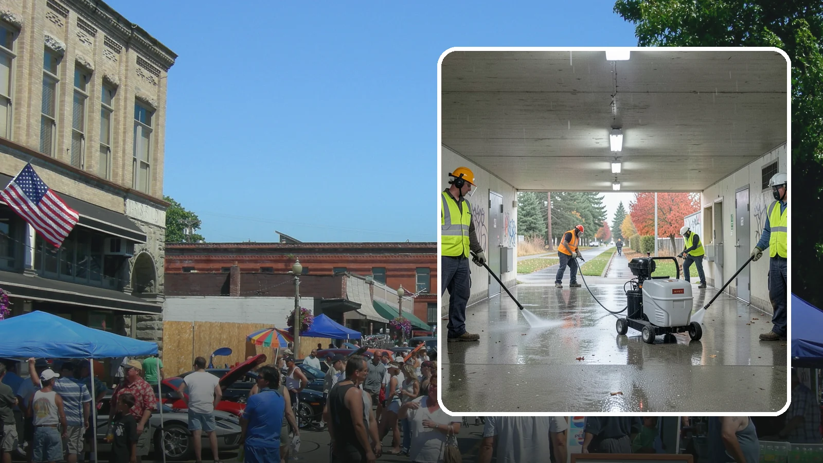 Underpass & Tunnel Cleaning in Snohomish, Snohomish County, WA - We wash underpasses, tunnels, and pedestrian passages to remove grime, graffiti, and biohazards for Western Washington agencies.