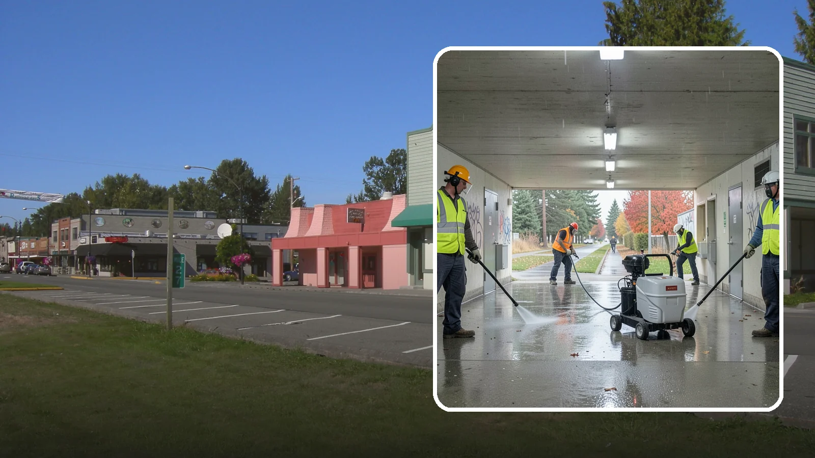 Underpass & Tunnel Cleaning in Snoqualmie, King County, WA - We wash underpasses, tunnels, and pedestrian passages to remove grime, graffiti, and biohazards for Western Washington agencies.