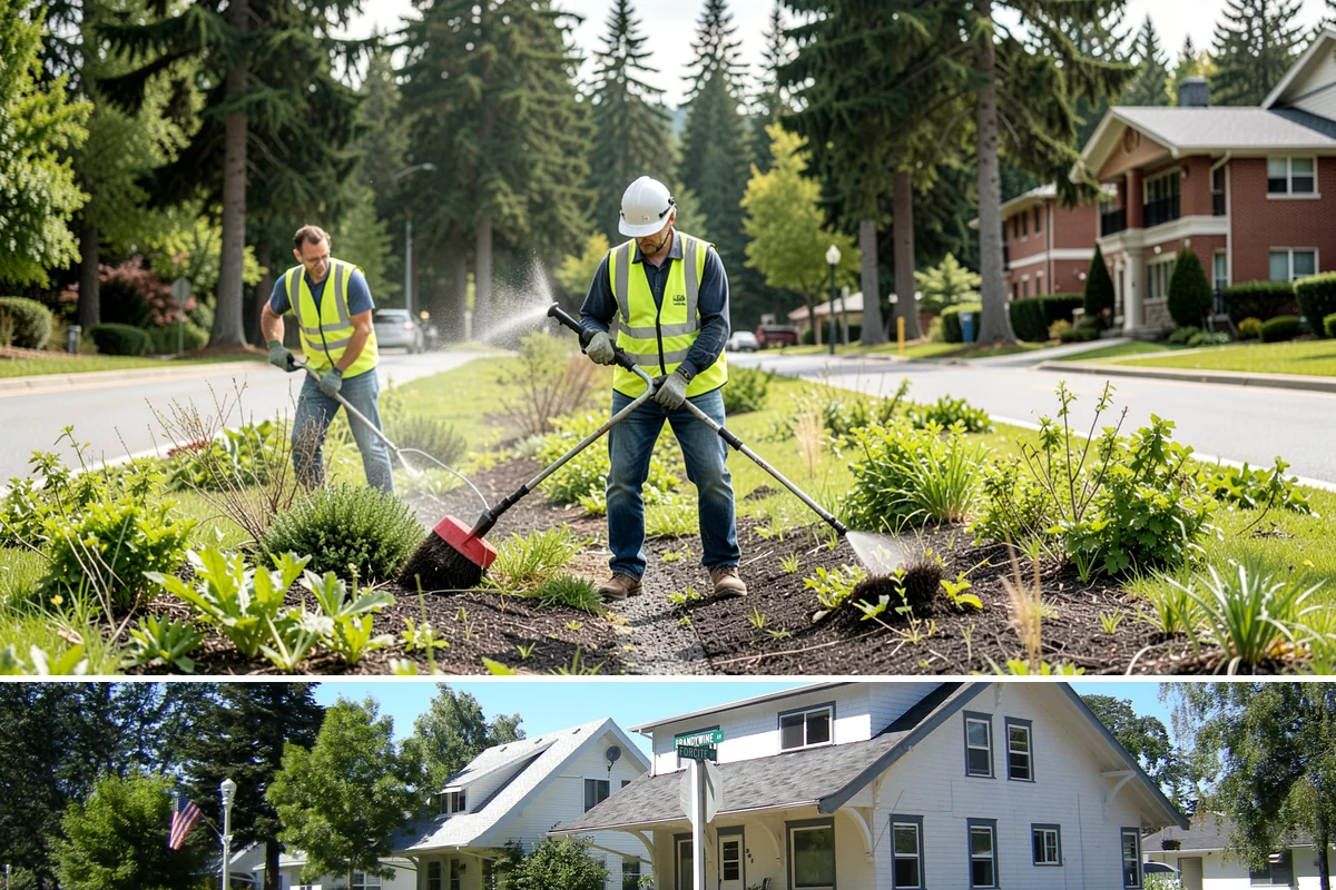 Utility Corridor Maintenance in DuPont, Pierce County, WA - Corridor maintenance is cycled through the growing season, with priority access-road work in spring so easements stay passable...