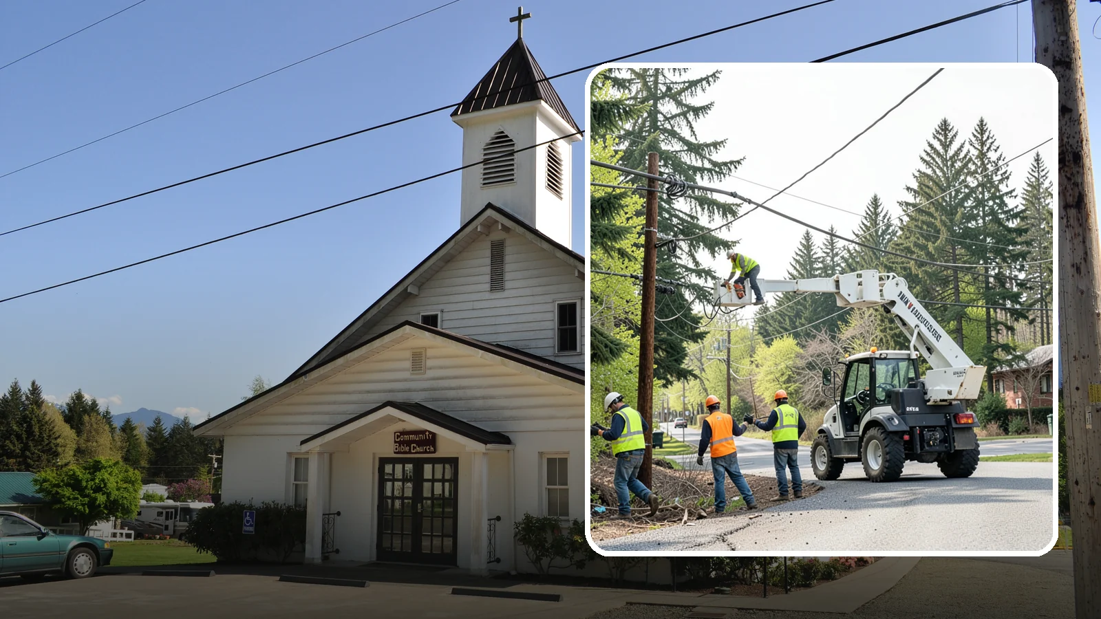 Utility Line Clearance in Concrete, Skagit County, WA - Line-clearance pruning around energized conductors by qualified crews to protect reliability, reduce fire risk, and meet...