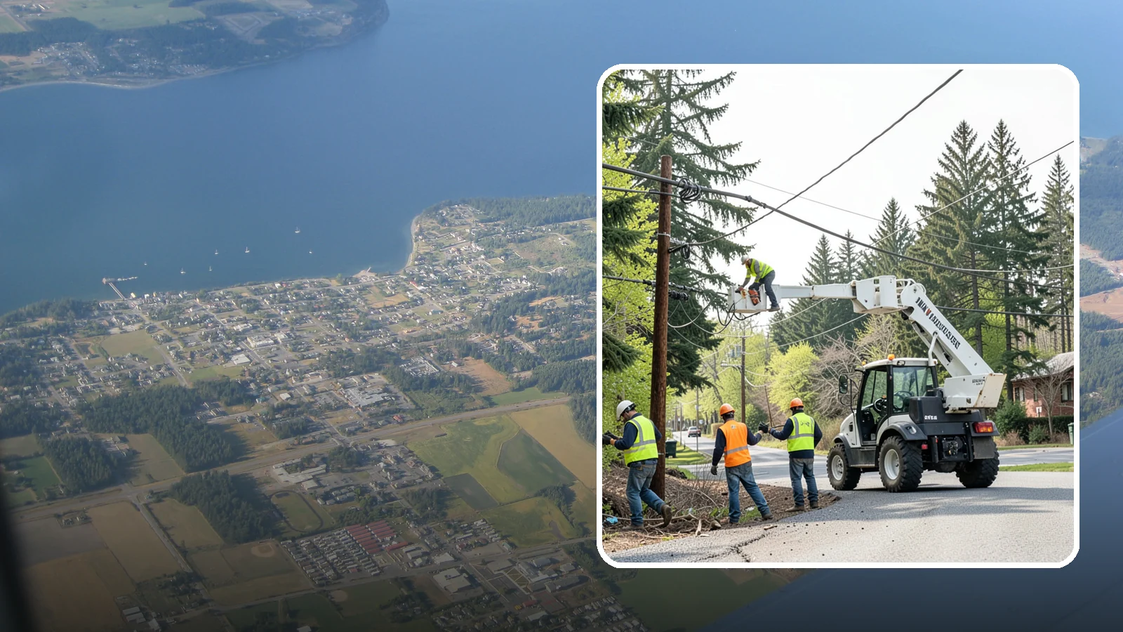 Utility Line Clearance in Coupeville, Island County, WA - Line-clearance pruning around energized conductors by qualified crews to protect reliability, reduce fire risk, and meet...