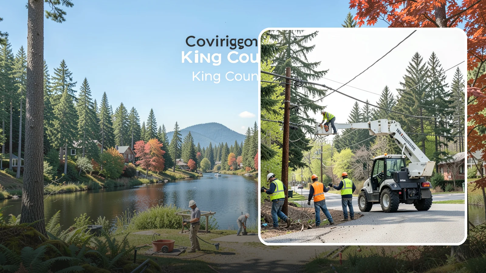 Utility Line Clearance in Covington, King County, WA - Line-clearance pruning around energized conductors by qualified crews to protect reliability, reduce fire risk, and meet...
