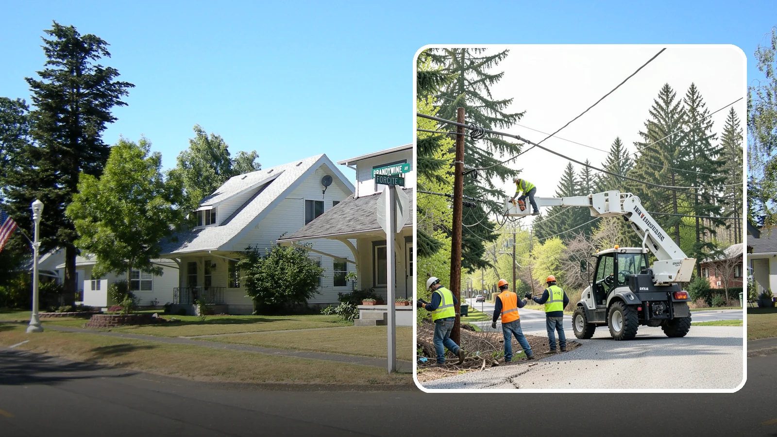 Utility Line Clearance in DuPont, Pierce County, WA - Line-clearance pruning around energized conductors by qualified crews to protect reliability, reduce fire risk, and meet...