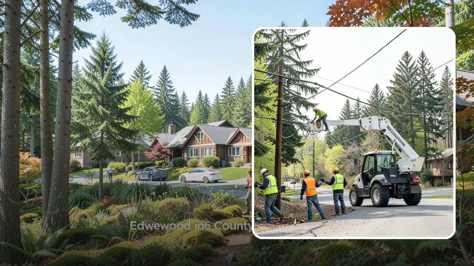 Utility Line Clearance in Edgewood, Pierce County, WA - Line-clearance pruning around energized conductors by qualified crews to protect reliability, reduce fire risk, and meet...