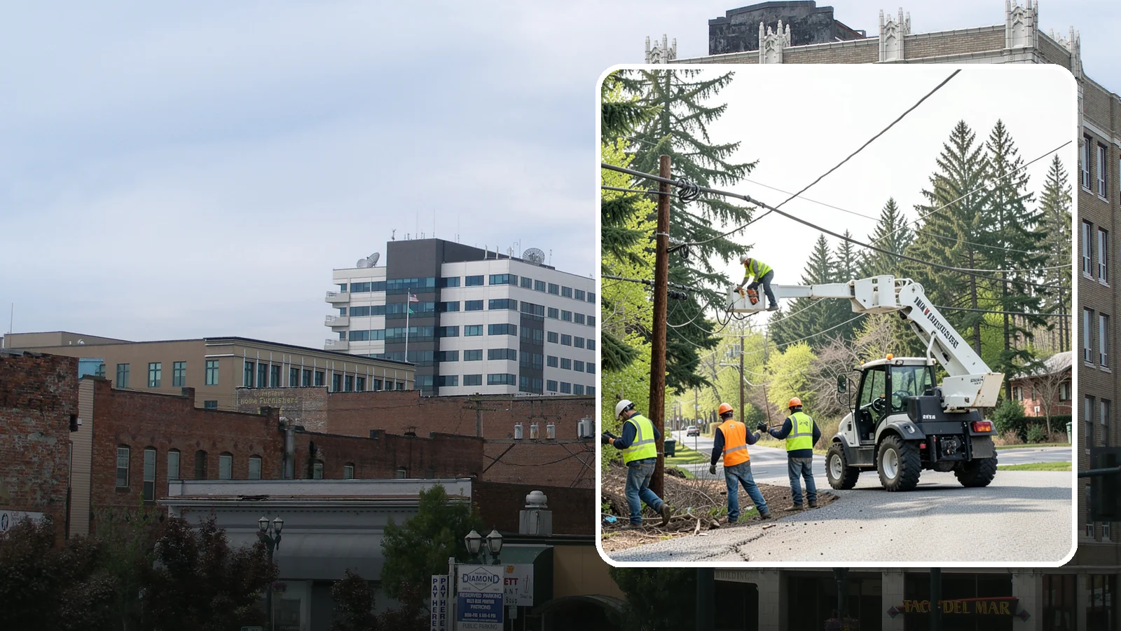 Utility Line Clearance in Everett, Snohomish County, WA - Line-clearance pruning around energized conductors by qualified crews to protect reliability, reduce fire risk, and meet...