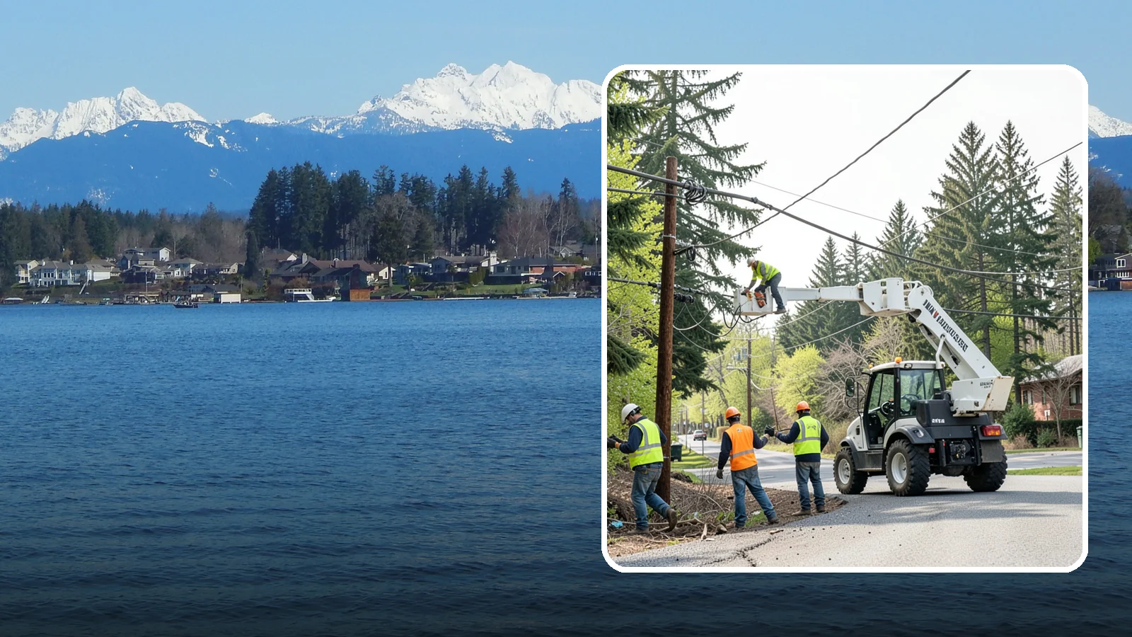Utility Line Clearance in Lake Stevens, Snohomish County, WA - Line-clearance pruning around energized conductors by qualified crews to protect reliability, reduce fire risk, and meet...
